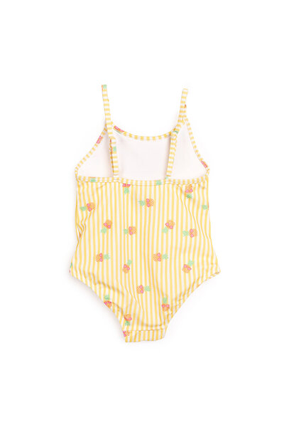 ebebek Hello Baby HelloBaby Çizgili Ananas Desenli Mayo Kız Bebek