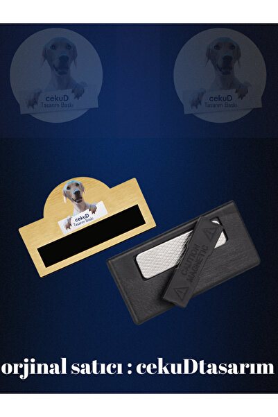cekud tasarım baskı Kubbeli Metal Yaka İsimliği – Firmanıza Özel Tasarım, Mık...
