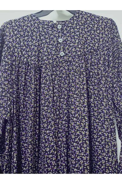 hoaryage Robadan Long Sleeve 100% Viscose Push Flower Mother Dress, Prayer Dress