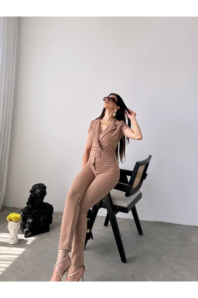 Lukas Yakalı Beli Kemerli Tulum