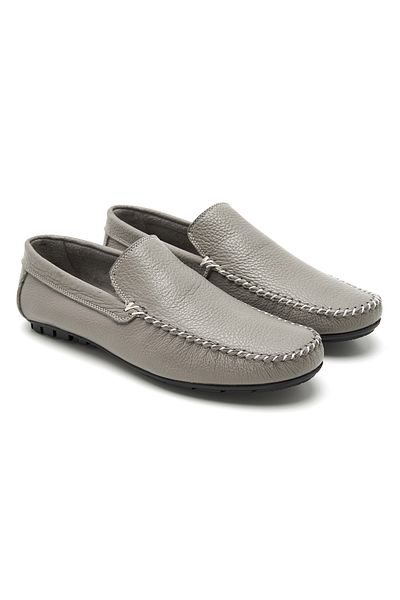 Desa Ανδρικό δερμάτινο loafer Orlando Grey
