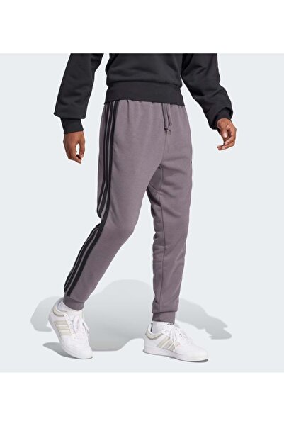 adidas Ανδρικό παντελόνι Jogger από ύφασμα γαλλικής πετσέτας M 3S FT TC PT Basic 3-Stripes ΓΚΡΙ