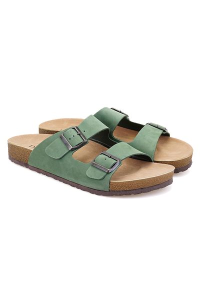 Desa Porter Green Men's Nubuck Slippers