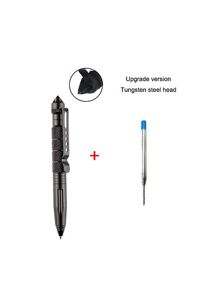 Choice Show as the picture Self Defence Tactical Pen Pocket Aluminum Anti skid Military Pen Tungsten steel