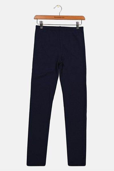 Tchibo Kids Girl Solid Thermal Leggings, Navy