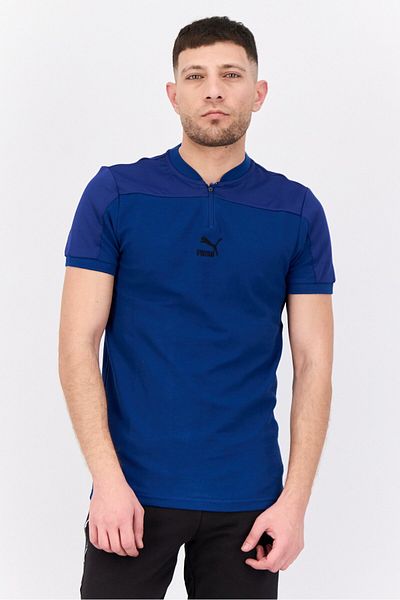 Puma Men Sportswear Fit Short Sleeve Outdoor T Shirt, Blue