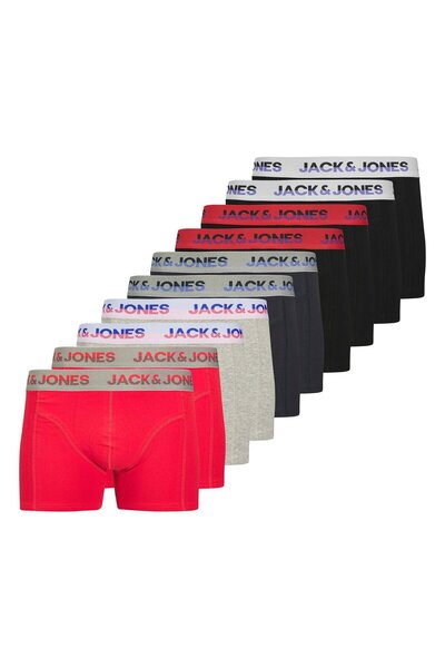 Jack & Jones JACK&JONES Herren Boxershorts, 10er Pack - JACJADON SOLID TRUNKS...