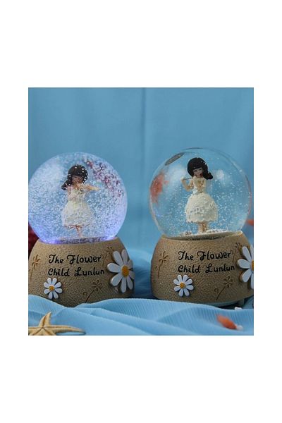 YNT İthalat Violinist Girl Snow Globe μεσαίου μεγέθους