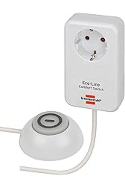 CALRADİA Brennenstuhl Eco Line Comfort Switch Adapter Hand Csa 1 (Lighted Hand/Foot Switch Socket, High Touch