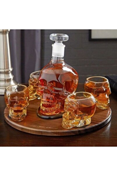 mikudesign Crystal Head Kuru Kafa Cam Şişe 350 Ml