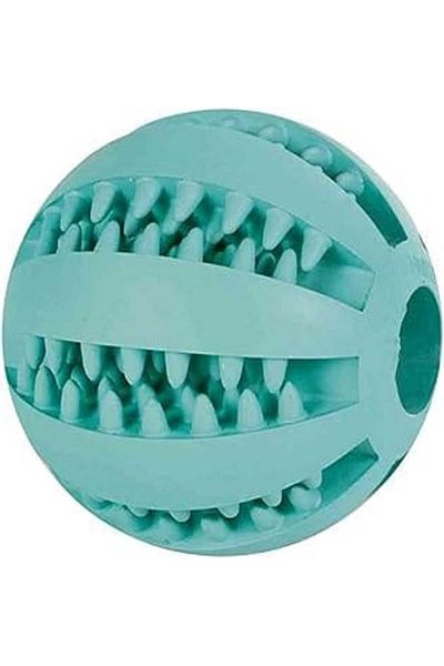 Mu Art Trixie Denta Fun Ball, Natural Rubber, Mint Flavor, 7 cm