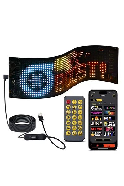 Vothoon The largest size 16x96 led screen matrix panel sticking to the glass, number of car letters 12cm-59.5cm