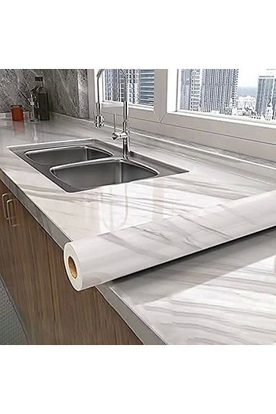 ascent store Light Marble Pattern Adhesive Coating Paper Large Size 60X5 Meters