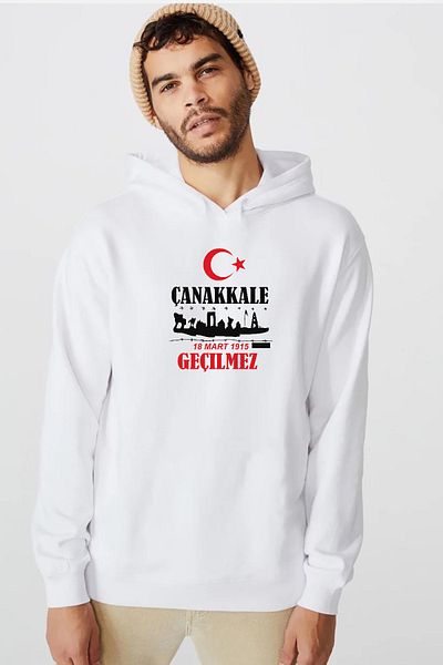 Tshirthane 18 Μαρτίου Άνδρας Άνδρας με κουκούλα με κουκούλα 3ip