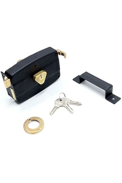 Mu Art External Door Oval Rim Lock - Striker, 12mm
