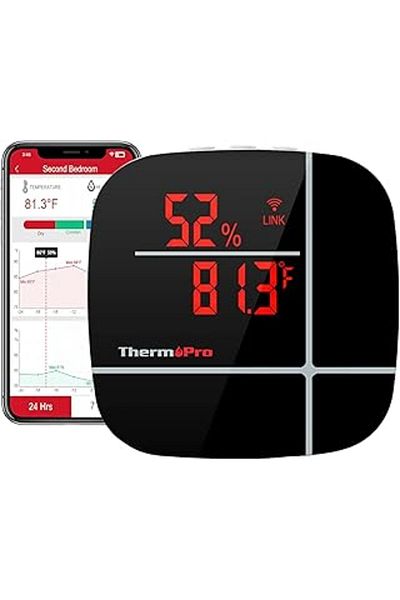 Mu Art Ahşap Tp90 Remote Control, Alexa Compatible, Wifi Temperature Humidity Meter