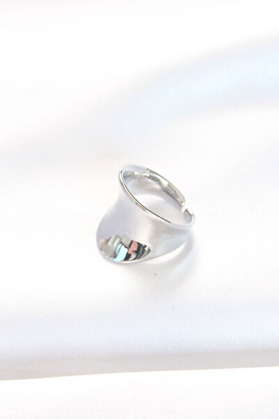 Bernami Special Silver Color Adjustable Curved Mirror Ring Deal!! !