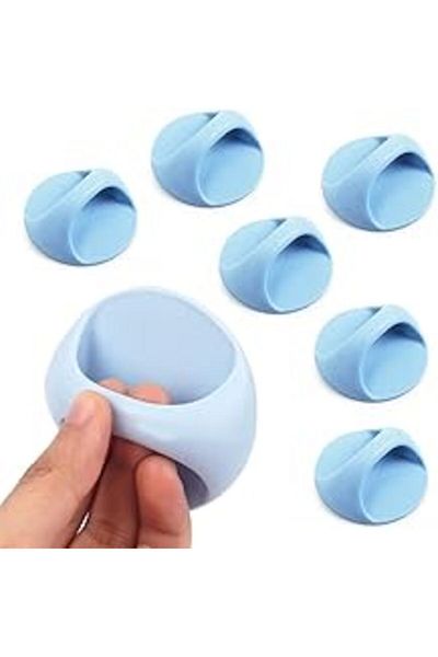 DERİK Güncelçarşı 6Pcs Multipurpose Self Adhesive Sliding Door Opener Handles Cabinet Drawer Wardrobe