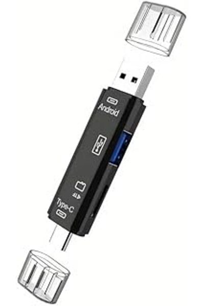 Mu Art Ahşap Moddestore USB Otg Card Reader Type-C and Otg Tip MacBook Compatible Pc Computer Mobile Phone and Note