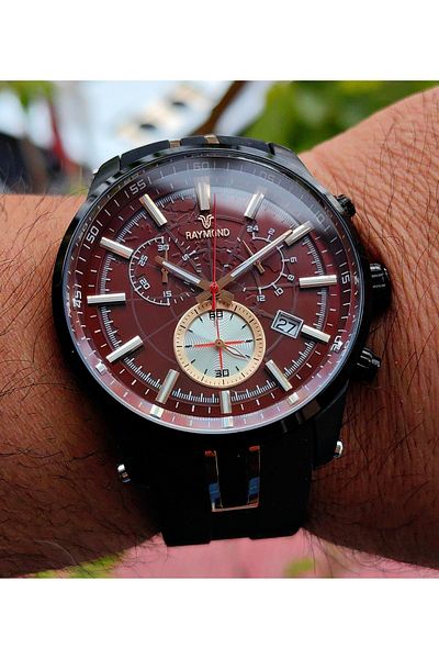 Raymond Silicone Band Men's Wristwatch