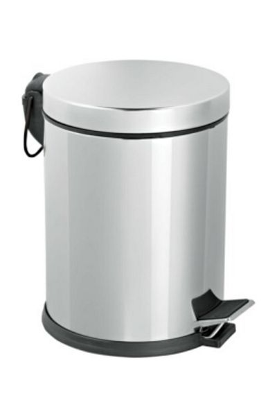 FRD GROUP Pedalli 8Lt Chrome Metal Trash Can (5235)