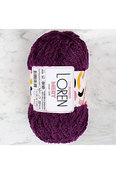 N&M STORE حبل لورين ميري أرجواني محبوك يدويًا - M416 - 34321