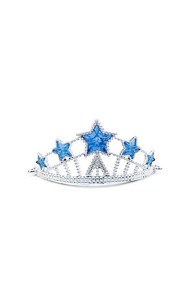 kapsulavm Blue star stone plastic queen princess elsa crown child size