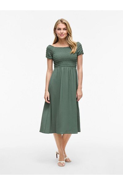 VILA Gesmoktes Kleid VIRITA Midi