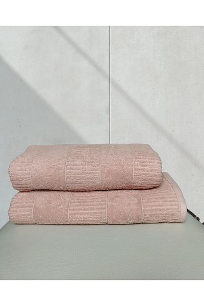 Nurpak Karya 1 Bath Towel 90X150 cm and 1 Face Towel 50X90 cm 100% Cotton