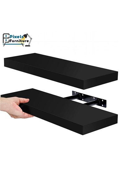 PixelsFurniture Set of 2 Pixel Furniture Floating Wall Shelves, Shelves with Invisible Brackets, 80cm
