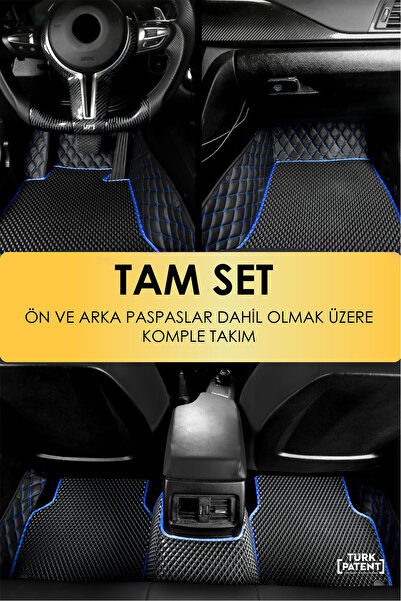 stiloto FİAT PALİO (1998-2012) UYUMLU DERİ 8D HAVUZLU TAM SET OTO PASPAS .5