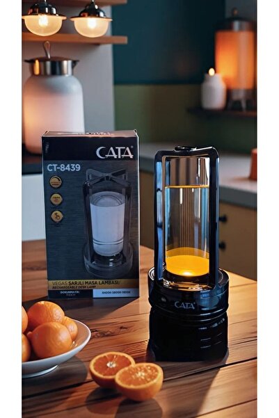 Gündüz Elektrik CT-8439 Siyah Vegas Sarjli Masa Lambasi (3200K-4000K-6400K)