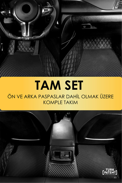 stiloto SEAT ATECA (2017-2023) UYUMLU DERİ 8D HAVUZLU TAM SET OTO PASPAS .2