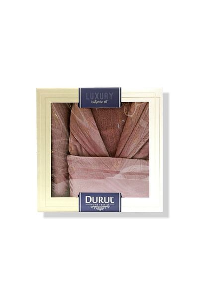 Durul Σετ μπουρνούζι Jacquard Velvet - 3 Τεμάχια