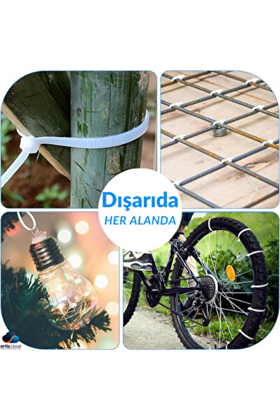 GenelTedarik 2.5x100 mm Şeffaf Beyaz Plastik Kablo Bağı Klipsi Cırt Kelepçe 100 Adet