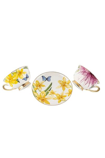 Mikasa Moor Spring 4-Piece Teacup Set