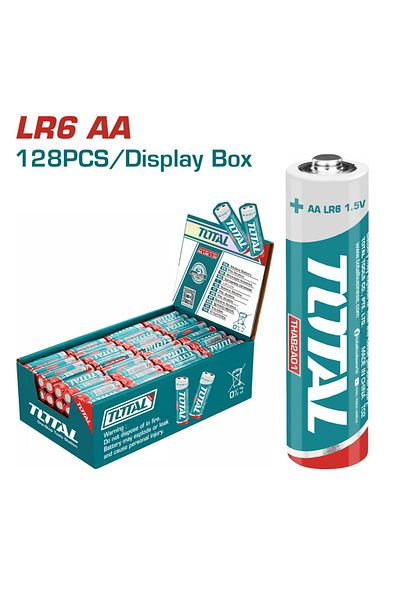TOTAL Alkaline Batteries 128pcs Box 1.5V LR6 AA - THAB2A01