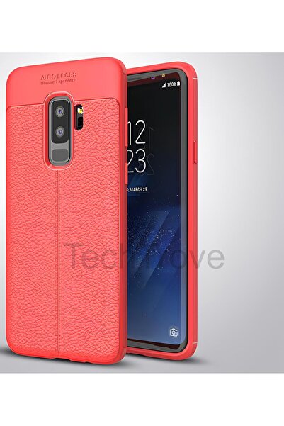 TechTrove Samsung Galaxy S9 Plus Kılıf Deri Extra Korumalı Slikon Kapak