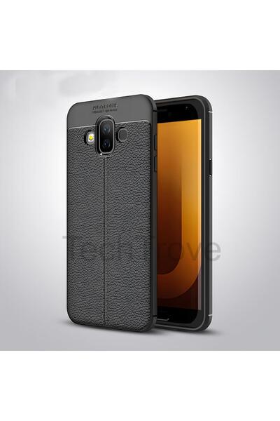 TechTrove جراب سامسونج جالاكسي J7 Duo مصنوع من الجلد وغطاء سيليكون للحماية ال...