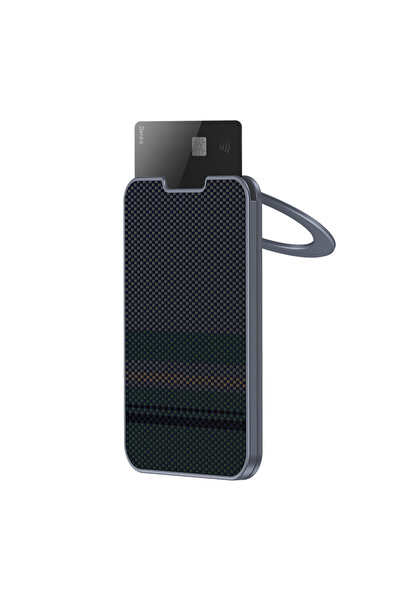 Benks ArmorGo 600D Aramid Fiber Magnetik Standlı Kartlık Gri