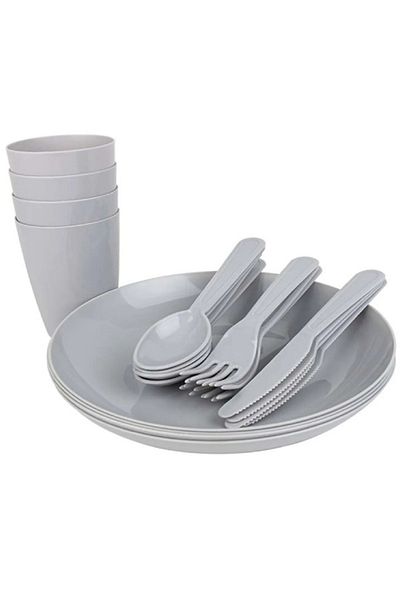 GenelTedarik 20 Piece Picnic Set for 4 People Durable Special Design