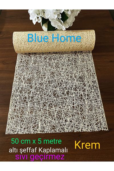 Blue Home Pvc Διακοσμητικό Συρτάρι Ράφι και Κάλυμμα Ντουλάπας Πολλαπλών Χρήσεων CREAM - Μέγεθος: 50 cm x 5 mt