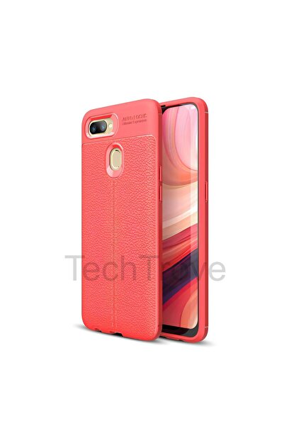 TechTrove Oppo AX7 Kılıf Deri Extra Korumalı Slikon Kapak