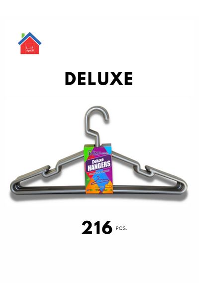 Kanz Plastic Clothes Hangers (Deluxe) 214 Pieces