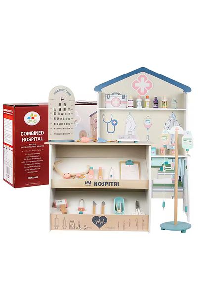 Generic Wooden children's clinic with little doctor's kit