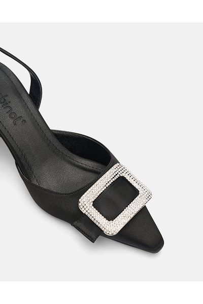 Jorbinol Lure Sparkle Buckle Thin Heeled Shoes