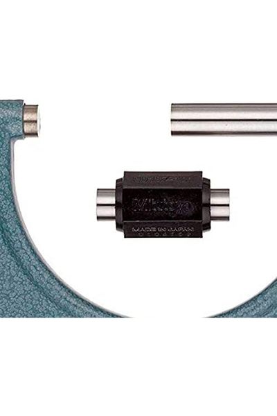 Mitutoyo Outside Micrometer, Baked-enamel Finish, Ratchet Stop, Metric 25-50mm 103-130 1
