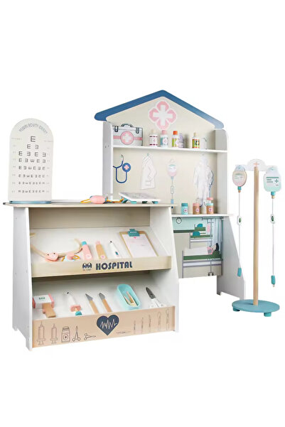 Generic Wooden children's clinic with little doctor's kit