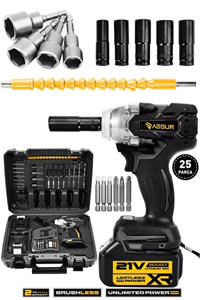 ASSUR 21v Çift Akü Kömürsüz Darbeli Matkap Somun Sökme Sıkma