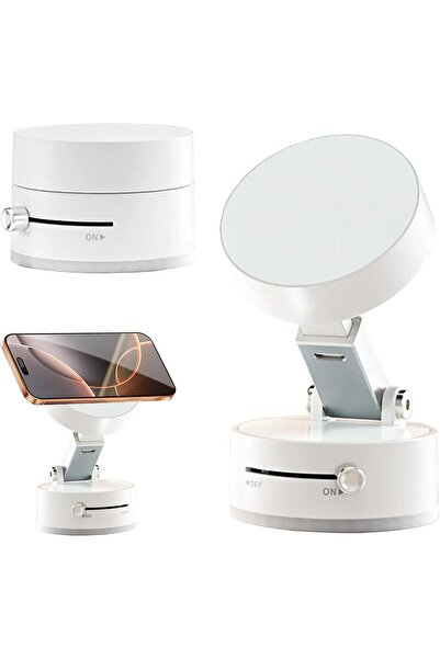 AWH حامل هاتف مغناطيسي مفرغ من الهواء، قابل للطي والسحب للسيارة والمرآة والمك...